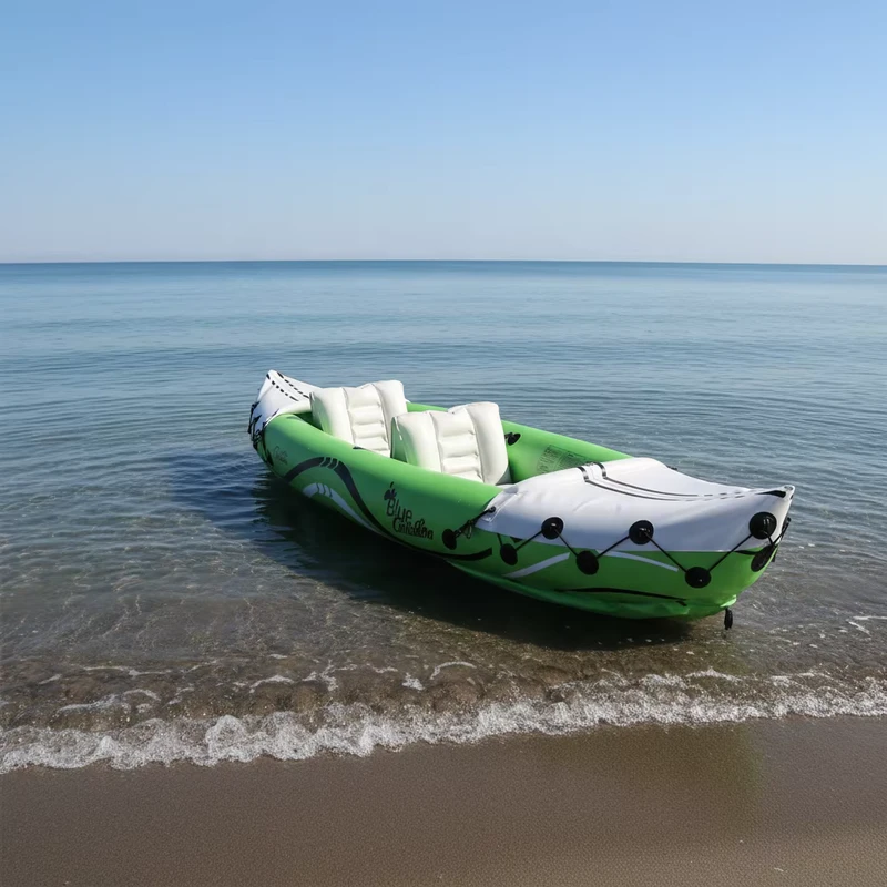 Barco de Pesca Inflável em PVC, Caiaque, Bote de Borracha Reforçado, Bote de Motor Fora de Bordo, Bote Inflável de Fibra de Vidro