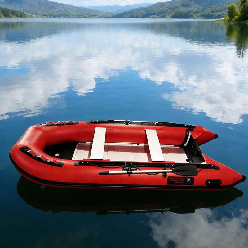 Barca da pesca gonfiabile in materiale PVC, leggera, yacht sportivo per 3 persone