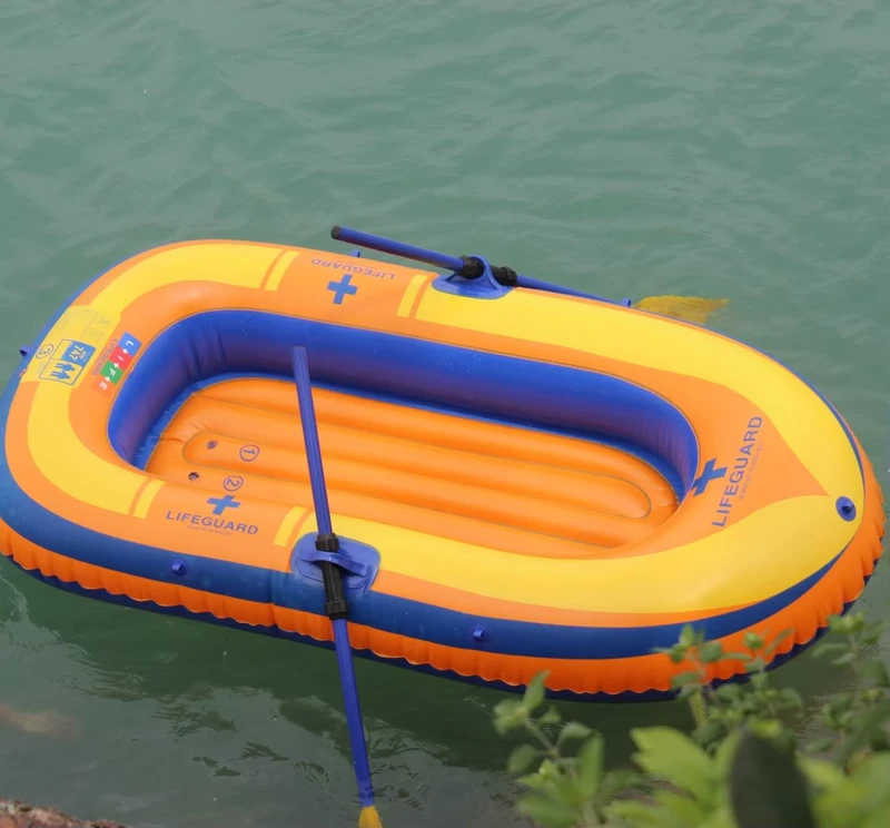 Inflatable Fishing Boat with 1 Person Size Thicken Material Vinyl Inflatable Dinghy for Lake and River