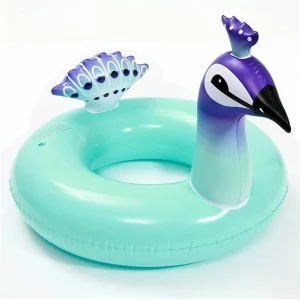 Inflatable Float Glitter Sequin Animal Pool Floats Swimming Pool Ring Peacock Pool Inflatables for Kids and Adults