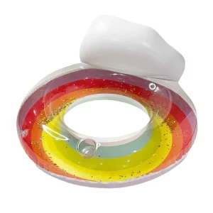 Inflatable Float Swimming Rings rainbow Customize Swim Ring