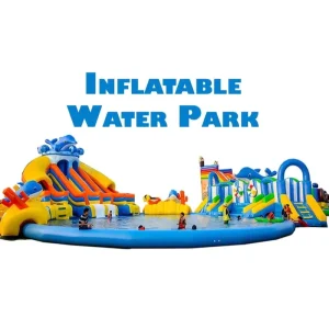 Parque Aquático Inflável Flutuante Modular com Escorregas e Obstáculos para Escalar para Centro de Desportos Aquáticos na Praia