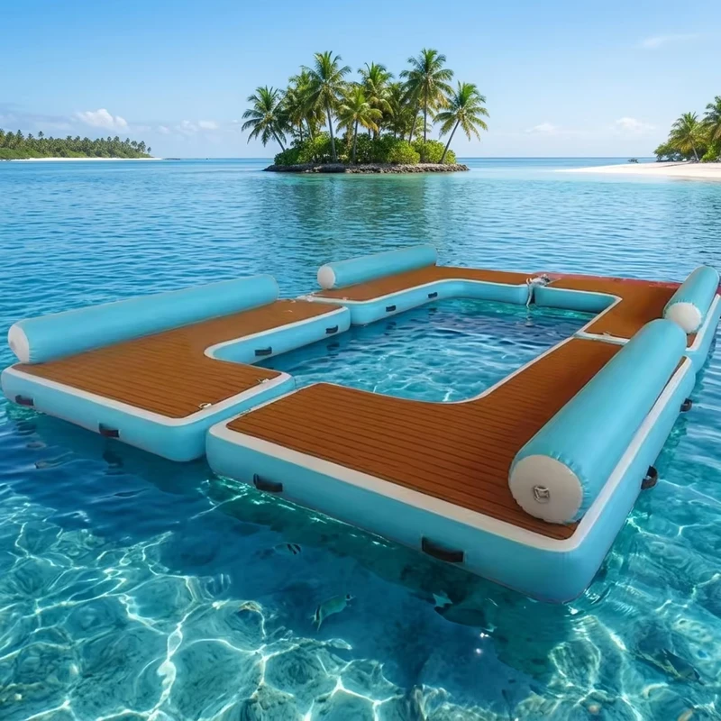 Canapé flottant gonflable, plateforme d'air pour piscine, pour marine