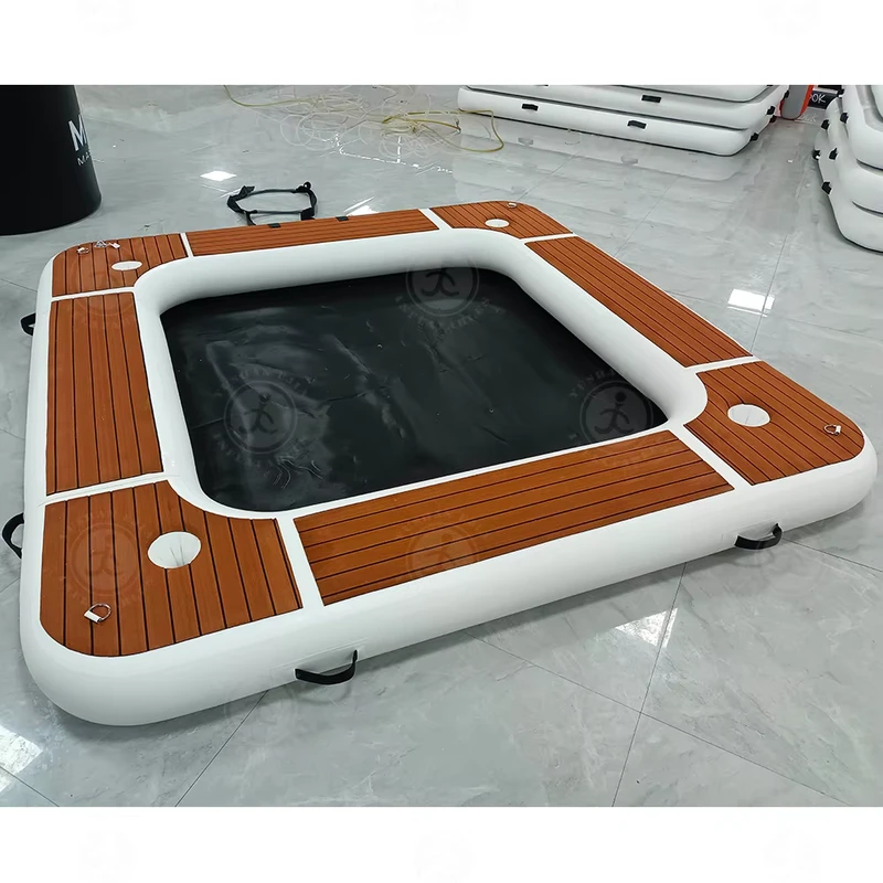 Plataforma Flutuante Inflável, Flutuações de Docas, Ilha Inflável, Plataforma de Natação, Rede Flutuante, Mats Flutuantes com Malha