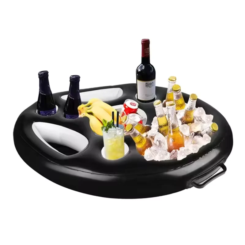 Suporte Inflável para Bebidas, Flutuador de Grande Capacidade para Festas, Servindo Bebidas, Saladas e Frutas para Piscina e Bar