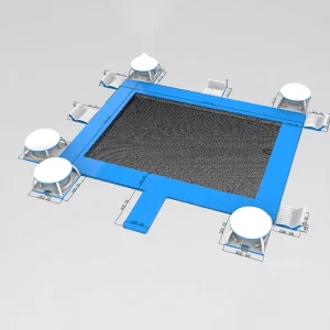 Inflatable Floating Island Pickleball Court Water Sport Tennis Platform for Jet Ski & Swimming Amusement Facilities