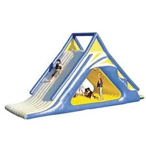 Isla flotante inflable parque acuático con toboganes, obstáculos, cursos y juegos para adultos, impresión digital personalizable