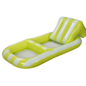 Inflatable Floating Lounger with Mesh Water Hammock with Backrest PVC Outdoor Adult Portable Water Hammock