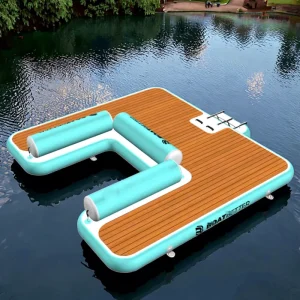Opblaasbaar Drijvend Platform Zwemwater Eiland Jetski Dock Mat Dwf Materiaal te Koop