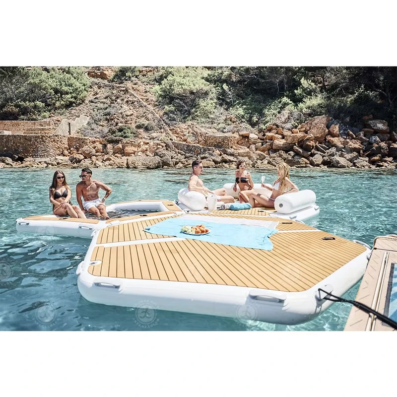 Inflatable Floating Platform Water Mat Platform Inflatable Floating Dock Swim Platform