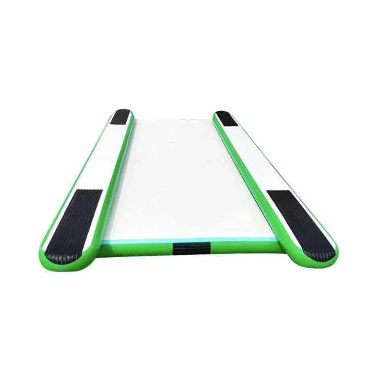 Piattaforma Gonfiabile Galleggiante per Lago - Dock, PVC, Piattaforma di Salto Acquatica, Catamarano Gonfiabile a Doppio Sedile