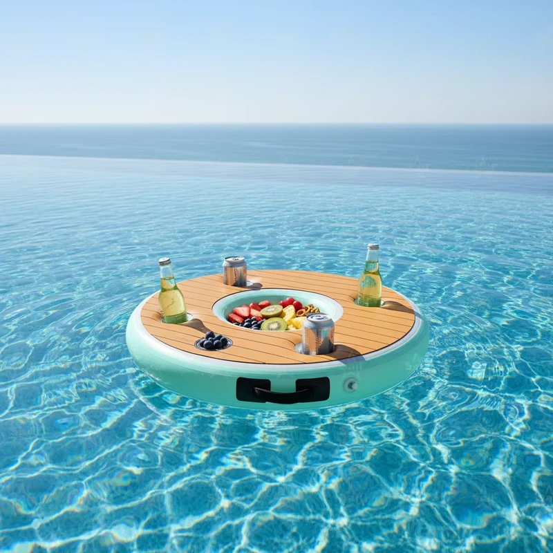 Aufblasbare schwimmende Poolbar, multifunktionales Becherhalter-Design, leicht, wasserdicht, aufblasbares Tablett für den Sommer