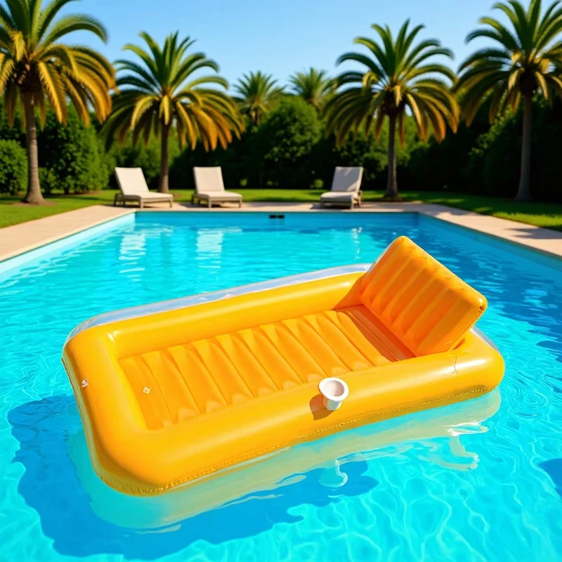 Zattera Gonfiabile Galleggiante PVC Sedia da Acqua Letto Gonfiabile Portatile Pieghevole per Bambini Rinfrescante Estivo