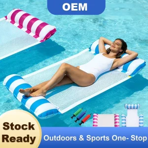 Inflatable Floating Raft Two Channel PVC 130x70cm 210g Kids and Adults Pool Toy Lounger