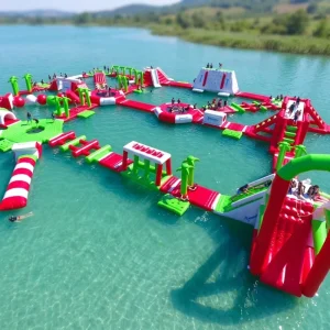 インフレータブル浮遊海水公園屋外水遊び機器 大型水遊びおもちゃ