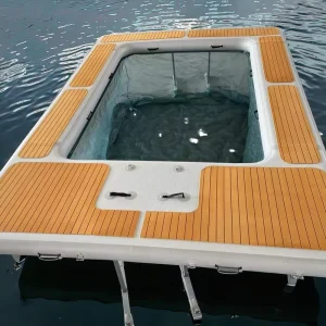 Inflatable Floating Swimming Pool Portable Inflatable Sea Pool with Net for Yacht Boats Safe Net Inflatable Sea Pool