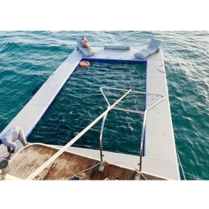 Inflatable Floating Swimming Pool With Net for Swimming Inflatable Floating Dock for Yacht