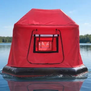 Aufblasbares Zelt mit einem Schlafzimmer, PVC-Material, Vier-Jahreszeiten-Wasser-Campinghaus für See und Meer