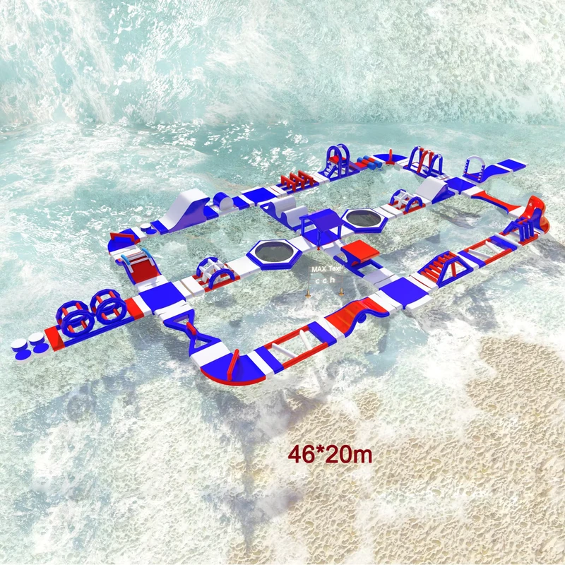Inflatable Floating Water Aqua Park Trampoline Amusement Sport Park Inflatable Obstacle Challenge Games Assault Course Equipment