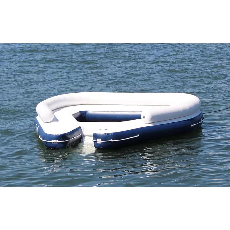 Aufblasbare schwimmende Wasserplattform für den See, große tragbare Plattform, Matratze für den Außenbereich, Sommer-Schwimmlounge