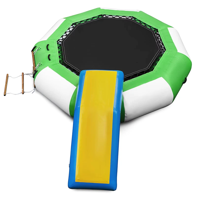 Combo parco acquatico gonfiabile, gioco trampolino gonfiabile personalizzato per bambini, divertimento in mare