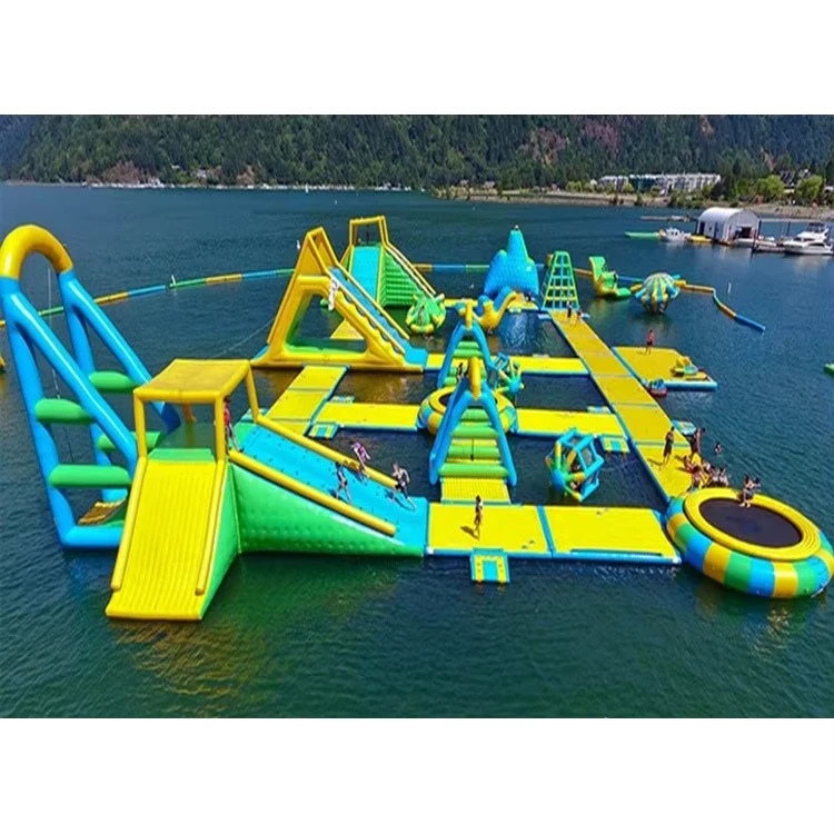 Aufblasbarer schwimmender Wasserpark Trampolin, aufblasbarer Wasservergnügungspark, aufblasbarer Aqua Park