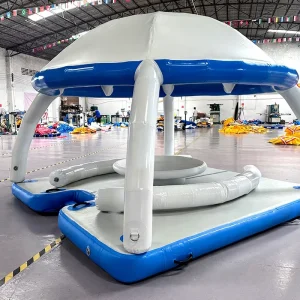 Plateforme de pêche flottante gonflable pour yacht Utilisation domestique et résidentielle Matériau PVC Capacité 100 à 500 kg Filet anti-méduses