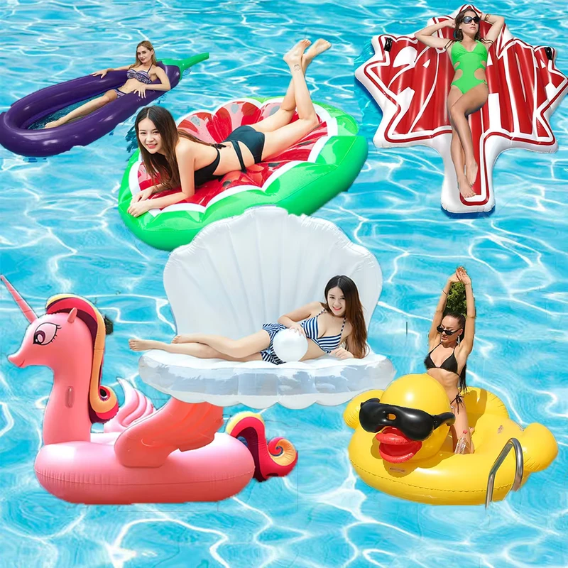 Aufblasbare Schwimmtiere Einhorn, aufblasbarer Pool-Float für Schwimmbad, aufblasbare große Spielzeuge Float-Produkt für Erwachsene