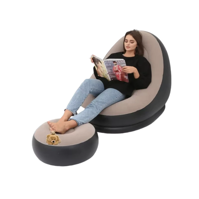 Canapé en PVC amical pour enfants, gonflable, durable et moelleux pour l'extérieur, au bord de la mer