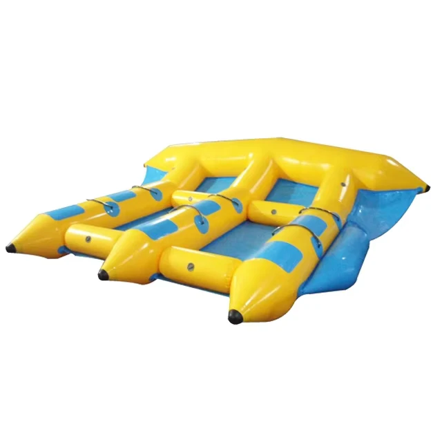 Tubo gonfiabile a forma di pesce volante in PVC, gioco acquatico all'aperto, banana boat