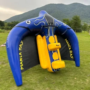 Tubo volador inflable de manta de PVC, manta voladora de rayas, tubo volador para remolque de agua