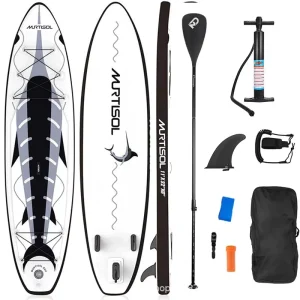 Inflatable Foldable SUP Board for Kids Double Layer Stand Beginner Friendly Lakes Rivers Water Scooter Board