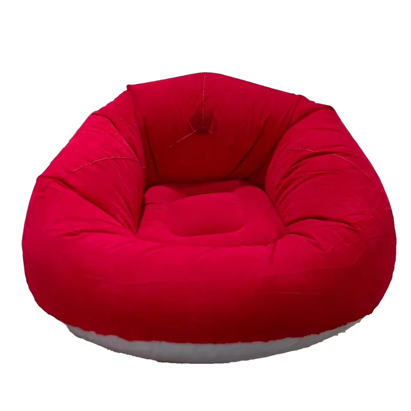 Inflatable Foldable Sofa Chair Modern Simple Design Flocking PVC Material Portable Outdoor Camping Beach Leisure