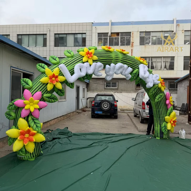 Inflatable Forest Flower Arch Balloon for Flower Store Advertise Activity