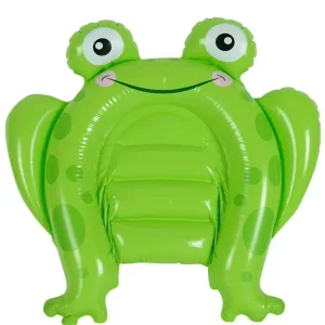Float gonfiabile a forma di rana, materassino d'aria resistente in plastica per piscina