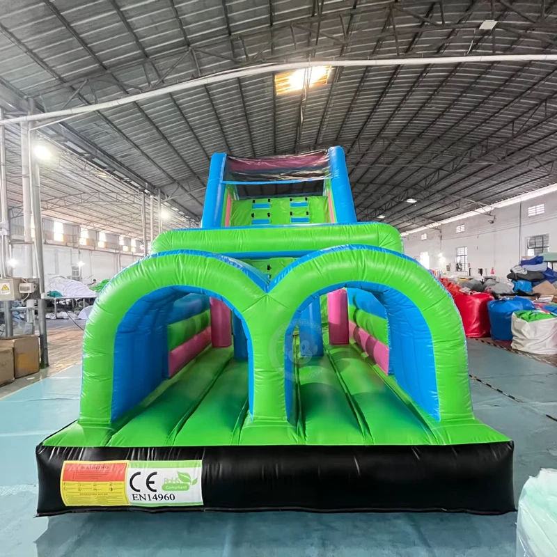 Kursus Rintangan Inflatable Fun Park, Seluncuran, Permainan Inflatable Luar Ruangan