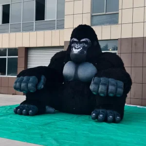 인플레이터블 털 고릴라 인플레이터블 고릴라 모델 인플레이터블 동물 만화 장식 또는 광고용