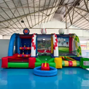Inflatable Games 3 in 1 Carnival Inflatable Interactive Games with Blower for Adults and Kids
