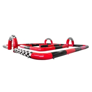 inflatable खेल वाणिज्यिक किराया टीम खेल पीवीसी F1 तेज मजेदार दौड़ inflatable ट्रैक बच्चों और वयस्कों के लिए
