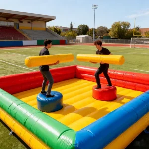 인플레이터블 글래디에이터 조우 아레나 상업용 PVC 성 게임 대여 맞춤형 크기 및 색상 및 쉬운 설치