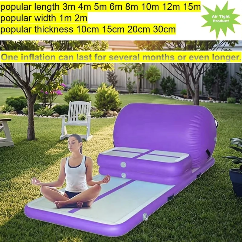 Inflatable Gymnastics Mat 3 4 5 6 8 10 12 15m Air Tumbling Track Mats 10 15 20 30cm Thick for Training