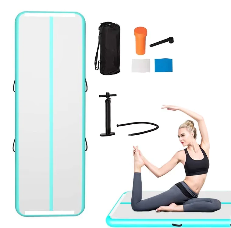 Colchoneta de Gimnasia Inflable Rollo de Yoga Colchoneta Ecológica Colchoneta de Tumbling para el Hogar Gimnasio Piso Inflable Air Track