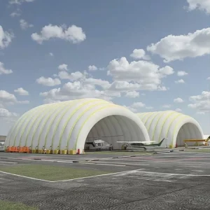 Inflatable Hangar Shelter Giant Tent Custom Large Span Aircraft Shelter Heavy Duty Durable PVC Outdoor UV Resistant Waterproof