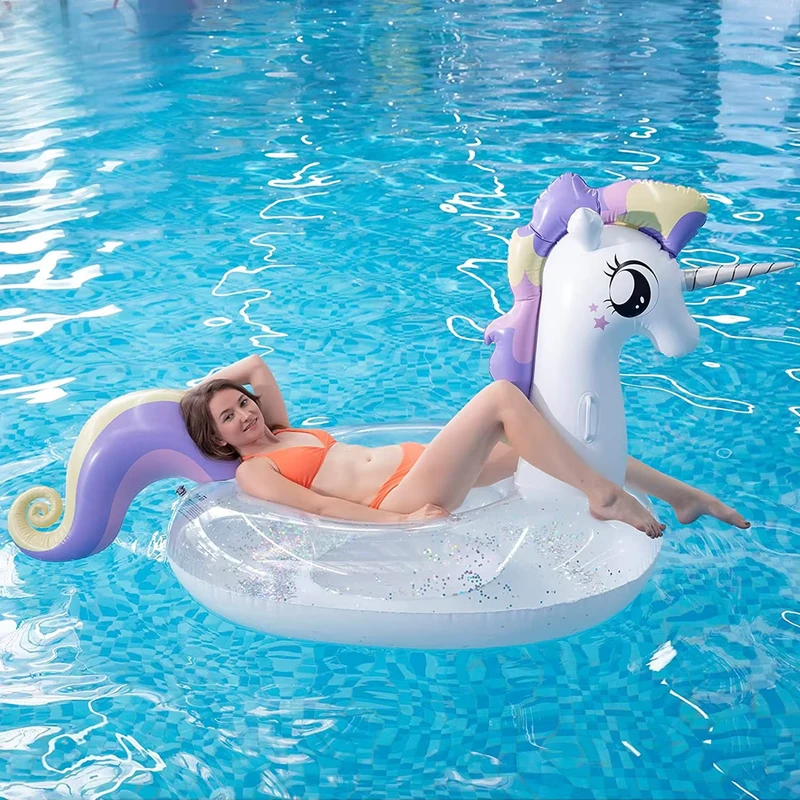 Aufblasbares Pferd Einhorn Schwimmring Schwimmfloat Pool Float