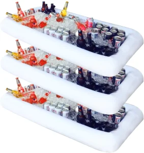 Barra de Hielo Inflable, Cubo de Hielo, Barra de Ensalada Inflable, Bandeja de Ensalada