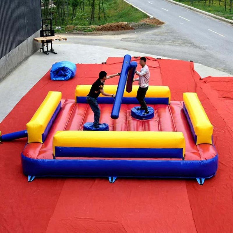 Opblaasbare Toernooiareena Interactief Sport Spel Ring Gladiator Arena Toernooistokken Opblaasbaar met luchtpomp
