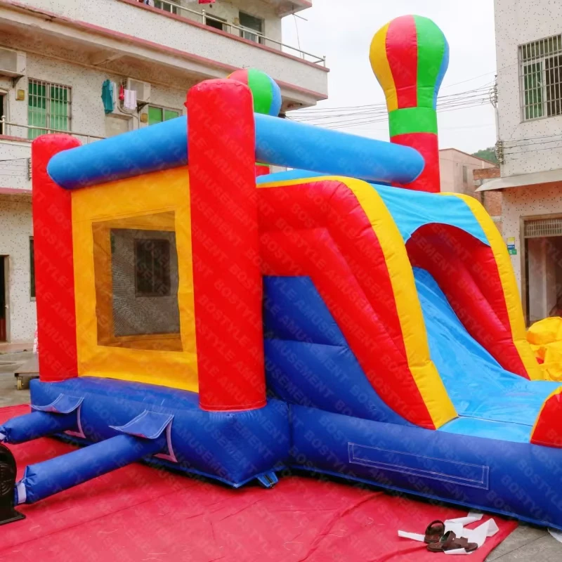 Castelo Inflável Jumper Bouncer Combo de Escorregador para Parque Temático