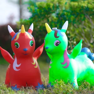 Opblaasbaar Springpaard Speelgoed 1400 Grams met Muziek voor Kinderen