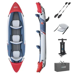Kayak gonfiabile per 1 persona, 2 persone, 3 persone, barca da pesca in PVC ispessito per rafting all'aperto con pompa d'aria e pagaia