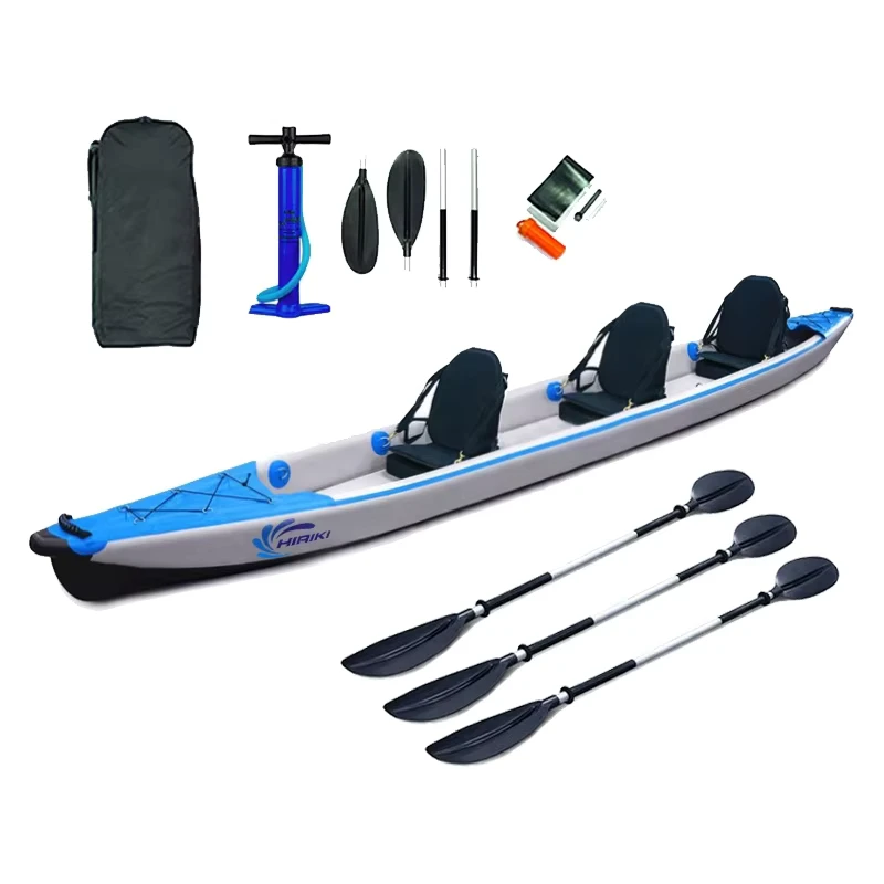 Kayak gonflable pour 3 personnes, kayak en PVC avec siège